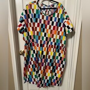 Colorful Geometric Pattern Pride Dress